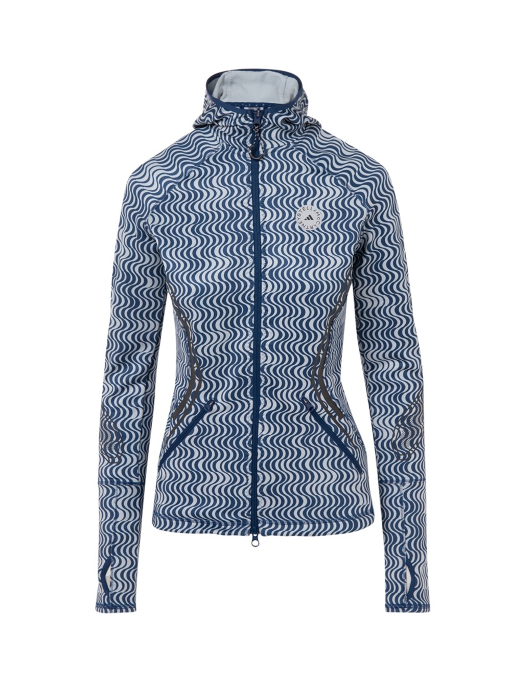 Stella McCartney True Pace Track Jacket Wavy Print Blue - Women